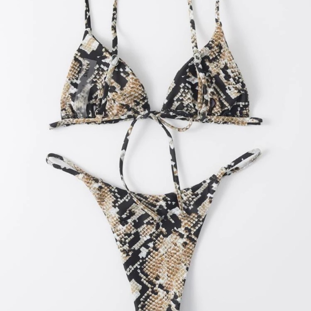 NWT snake skin bikini set